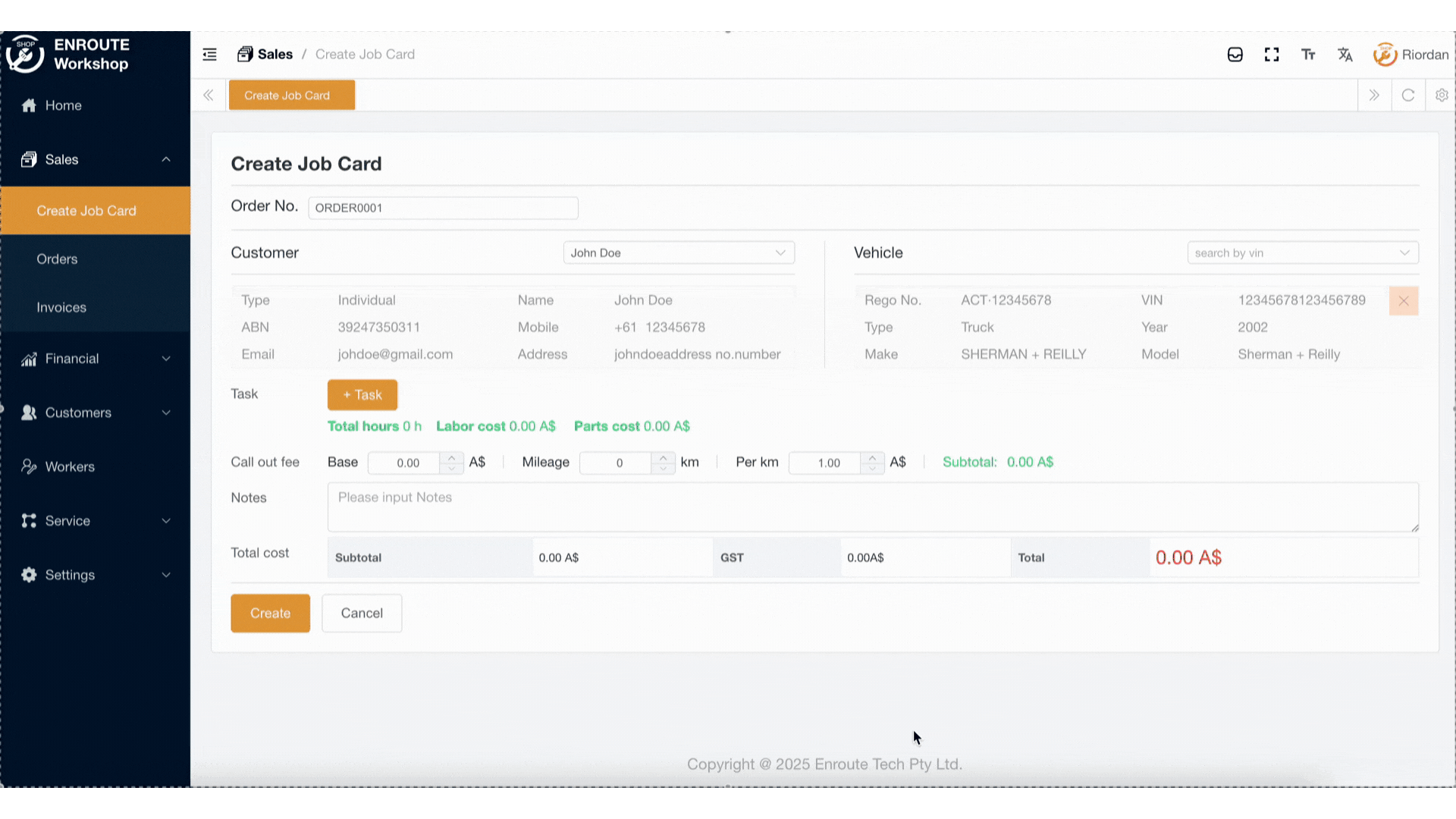 Adding manual tasks with custom pricing