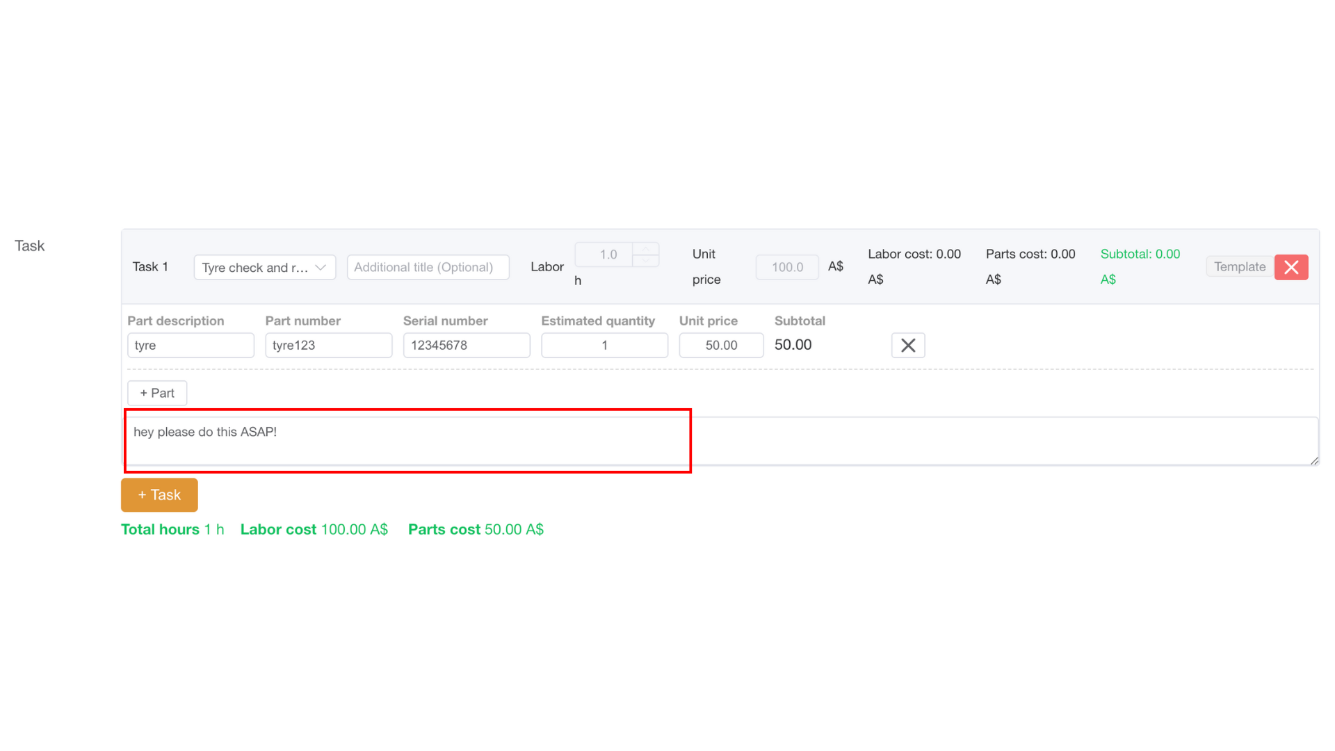 Selecting a custom checklist template